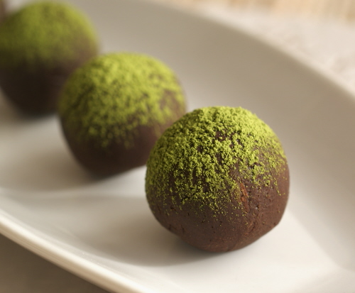 Trufas de te matcha